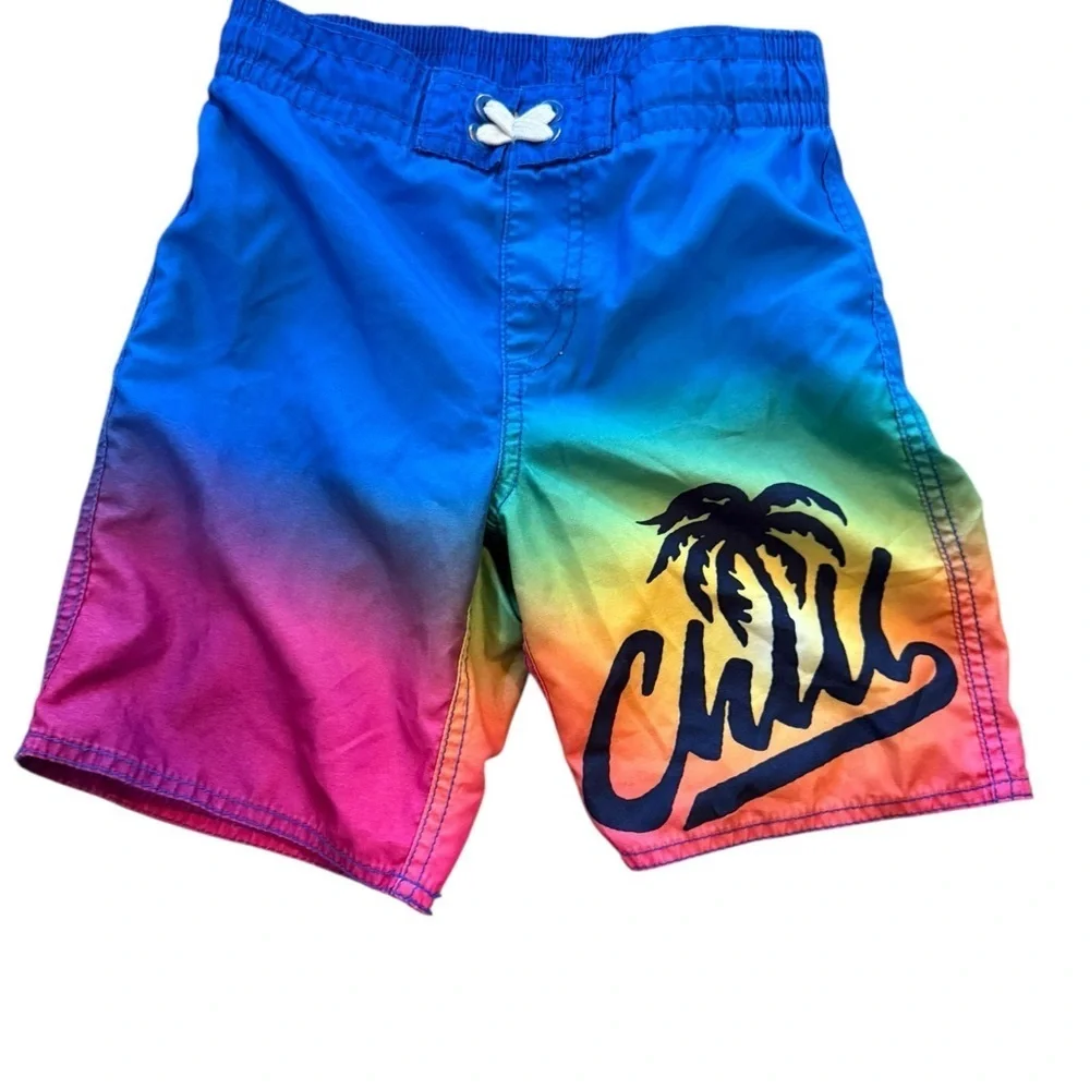 Boys Old Navy Kids Colorful Swim trunks EUC size Small 6-7